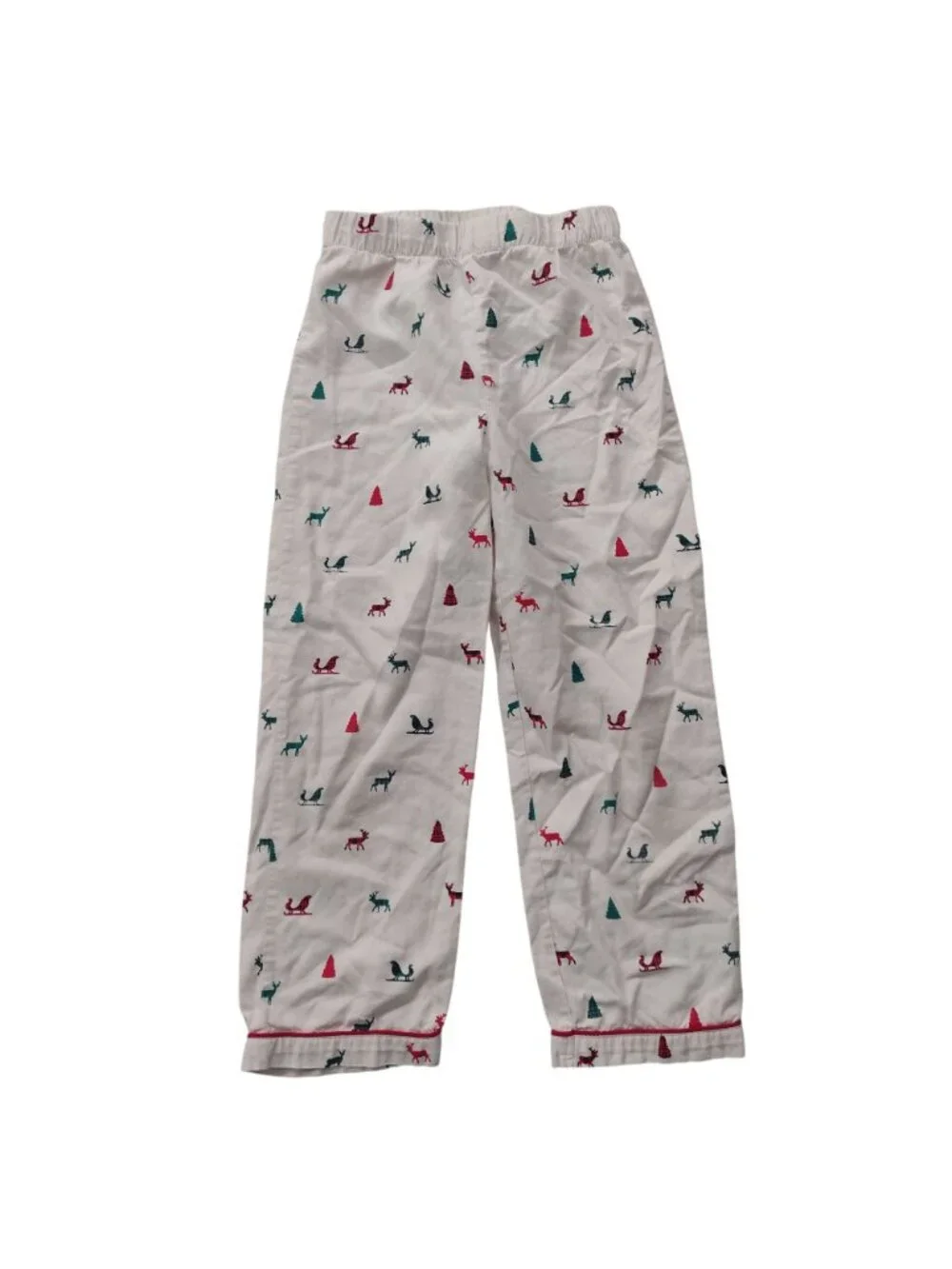 Petite Plume Kids Christmas Pajamas 8 Reindeer Sleighs Cotton Blend Holiday PJs